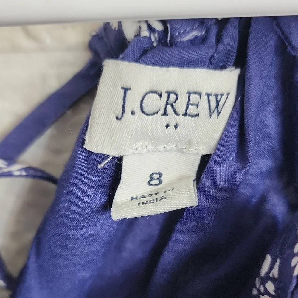 J. Crew Navy and White Patterned Maxi Dress - Picture 2 of 7